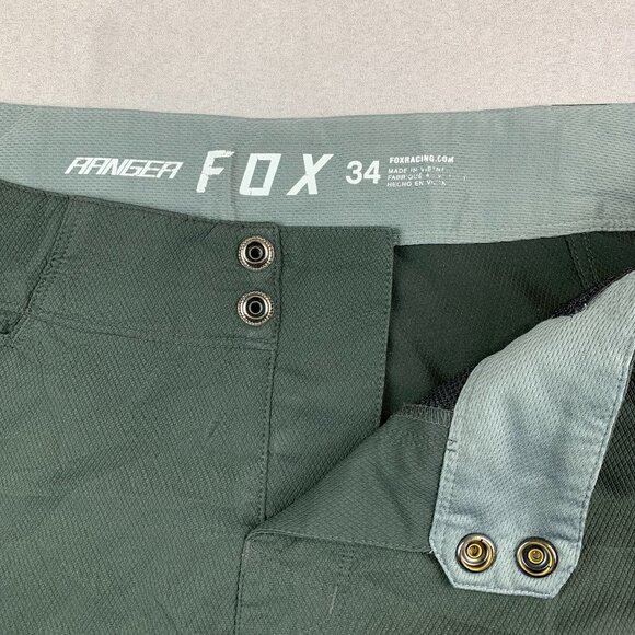 Fox Racing Men Ranger Shorts 34 Green Cargo Zip Pocket Mountain Biking Motocross - Picture 4 of 12
